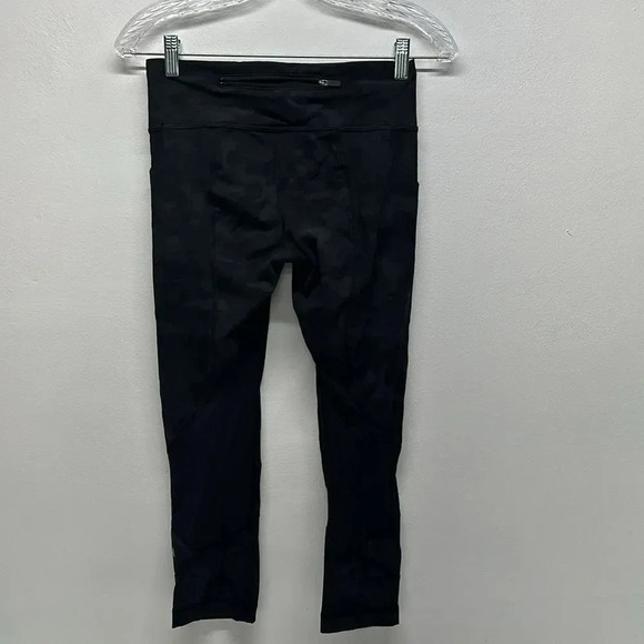 Lululemon Pace Rival Crop Leggings 22" Incognito Camo Camouflage Grey Black 4 - Picture 6 of 11